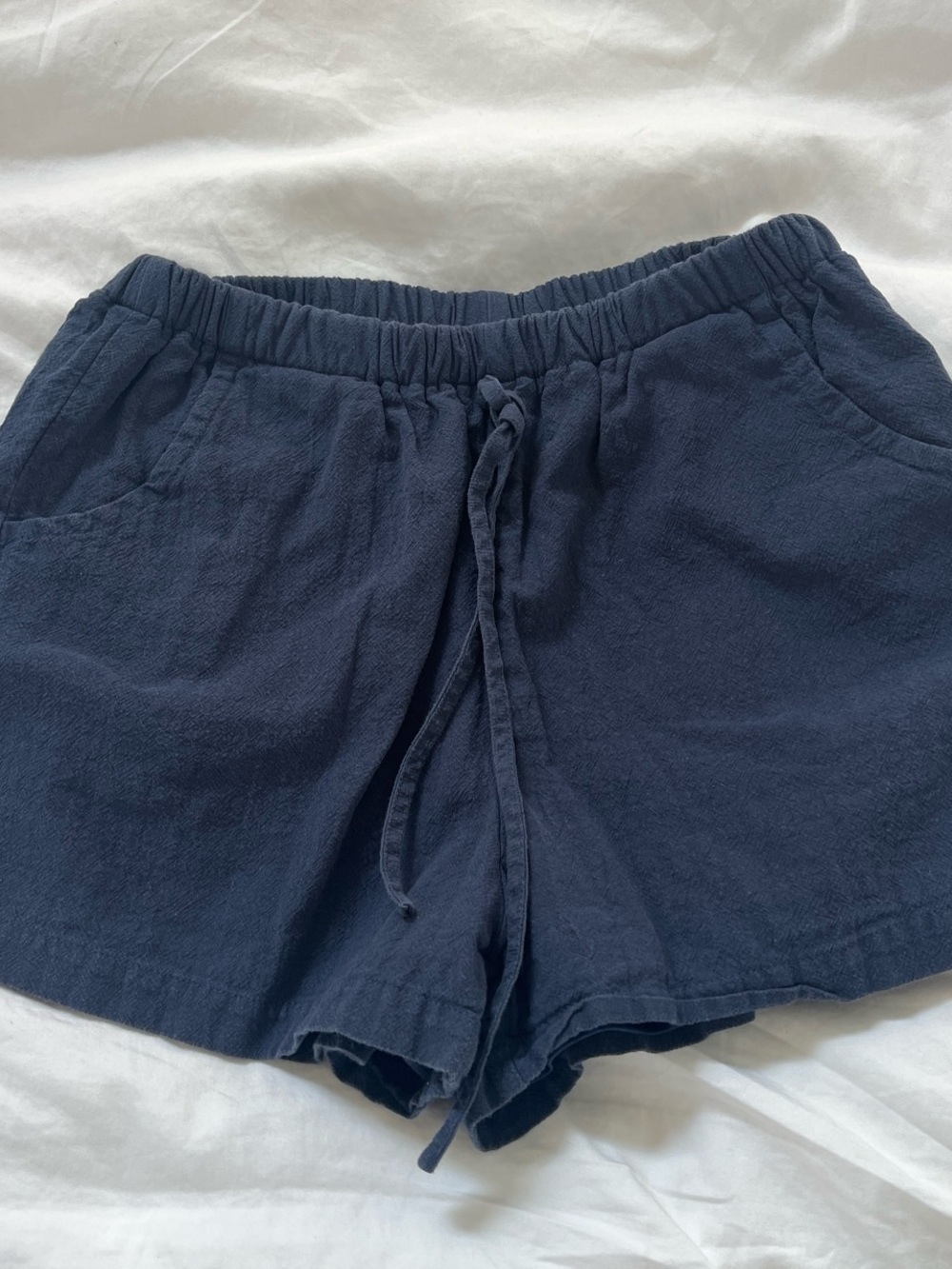 SHEIN Navy Elastic Drawstring Athletic Shorts
